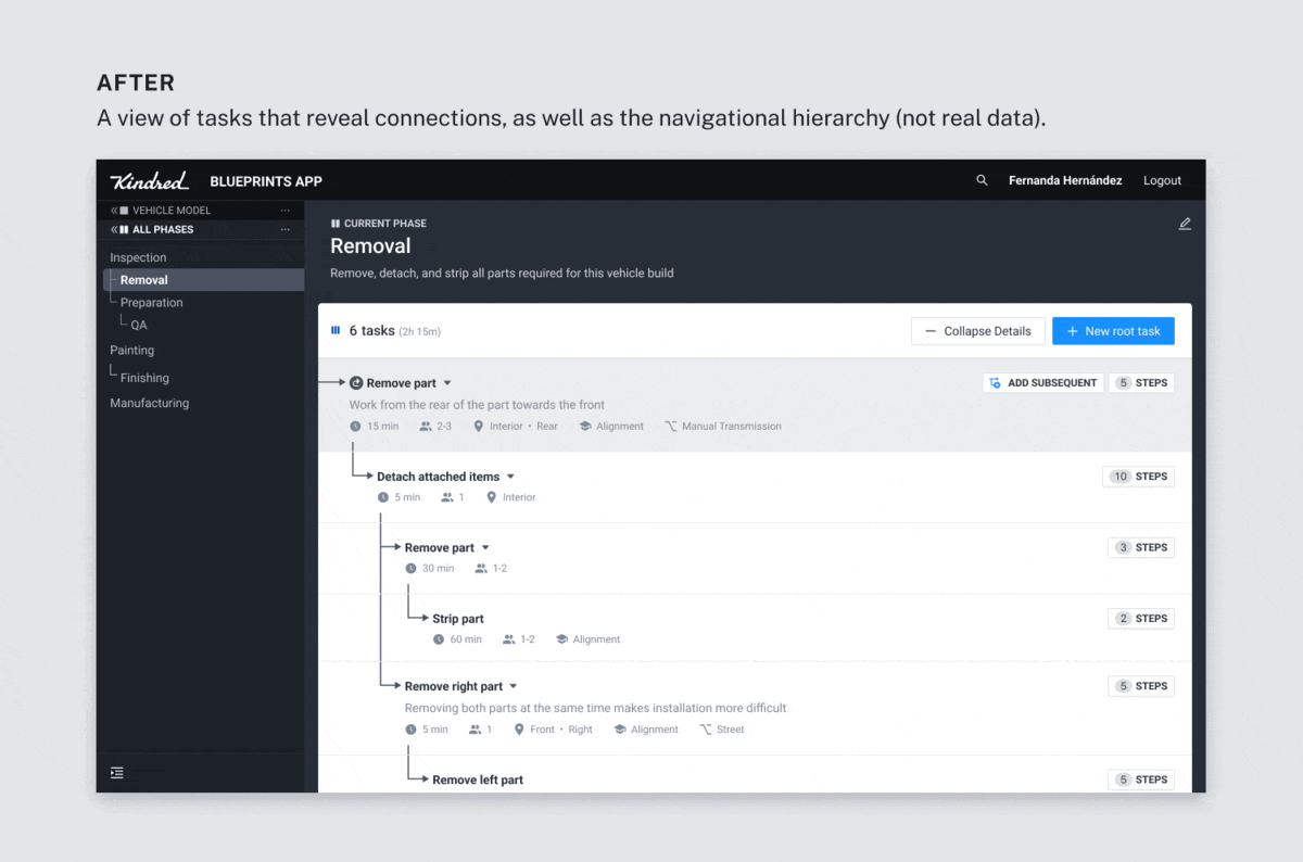 Animated image showing how the edit form opens and closes to reveal more information. 